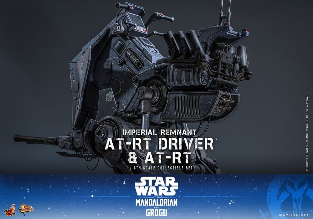 Star Wars: The Mandalorian & Grogu Movie Masterpiece Set de Figuras 1/6 Imperial Remnant AT-RT Driver & AT-RT 60 cm