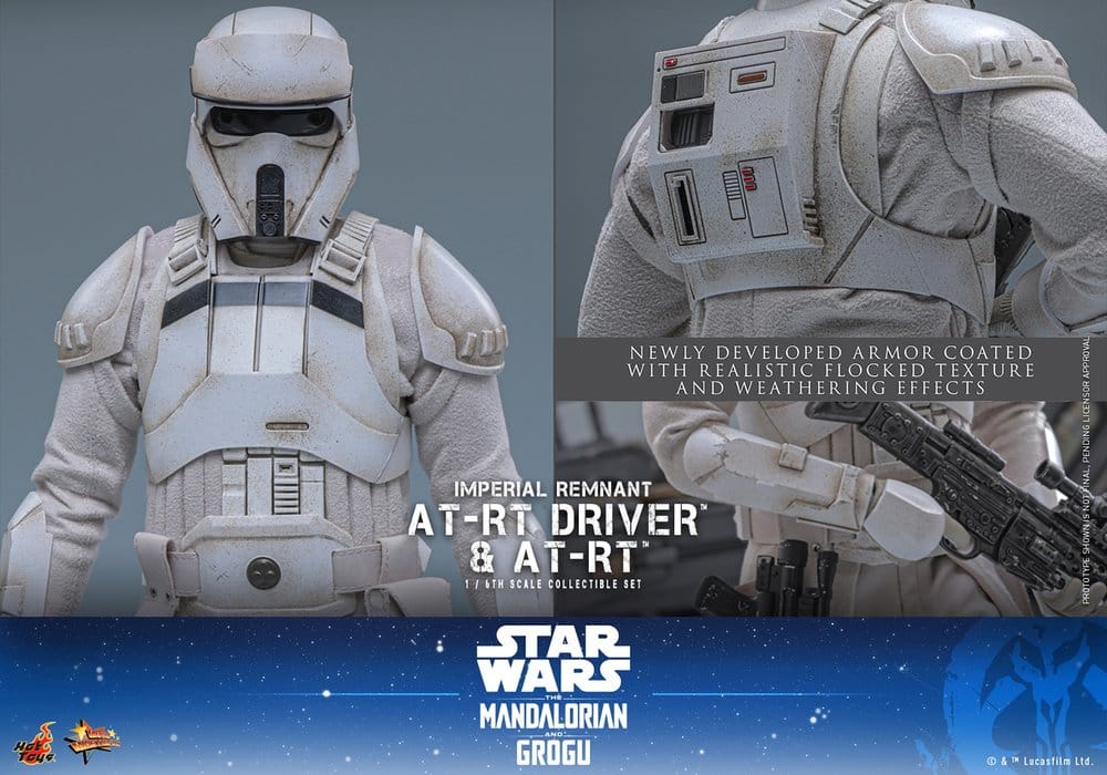 Star Wars: The Mandalorian & Grogu Movie Masterpiece Set de Figuras 1/6 Imperial Remnant AT-RT Driver & AT-RT 60 cm