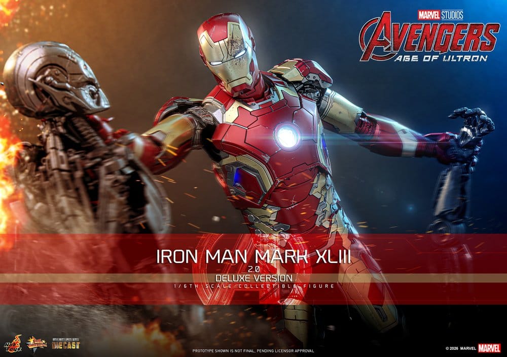 Vengadores: La era de Ultrón Figura Movie Masterpiece Diecast 1/6 Iron Man Mark XLIII (2.0) (Deluxe Version) 32 cm