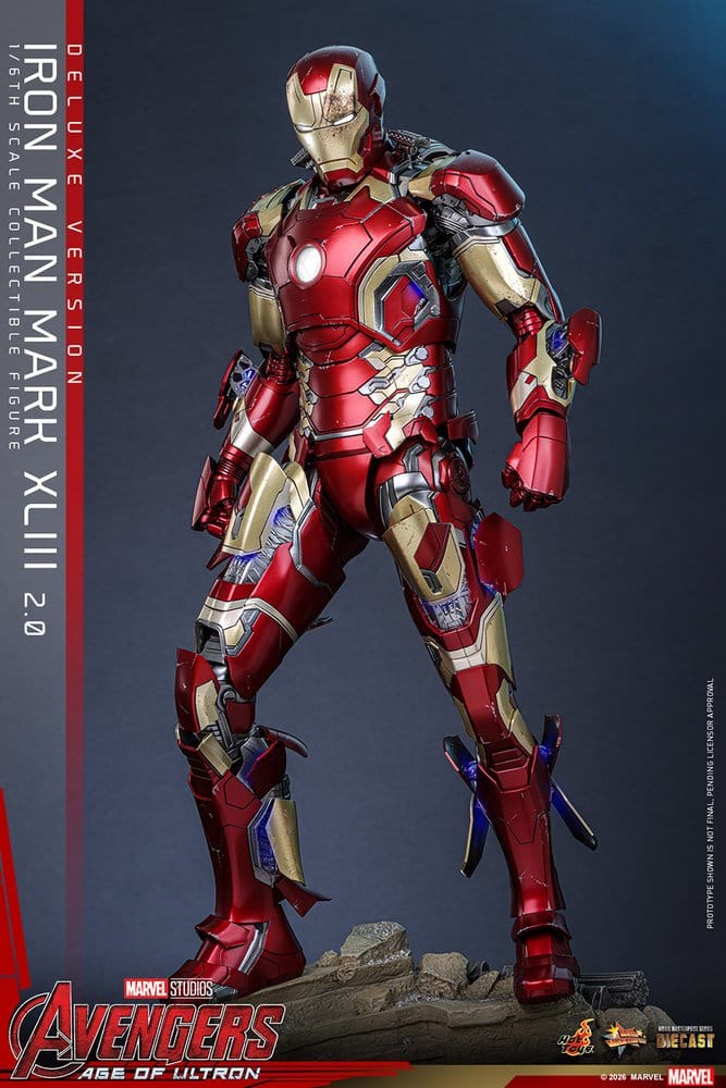 Vengadores: La era de Ultrón Figura Movie Masterpiece Diecast 1/6 Iron Man Mark XLIII (2.0) (Deluxe Version) 32 cm