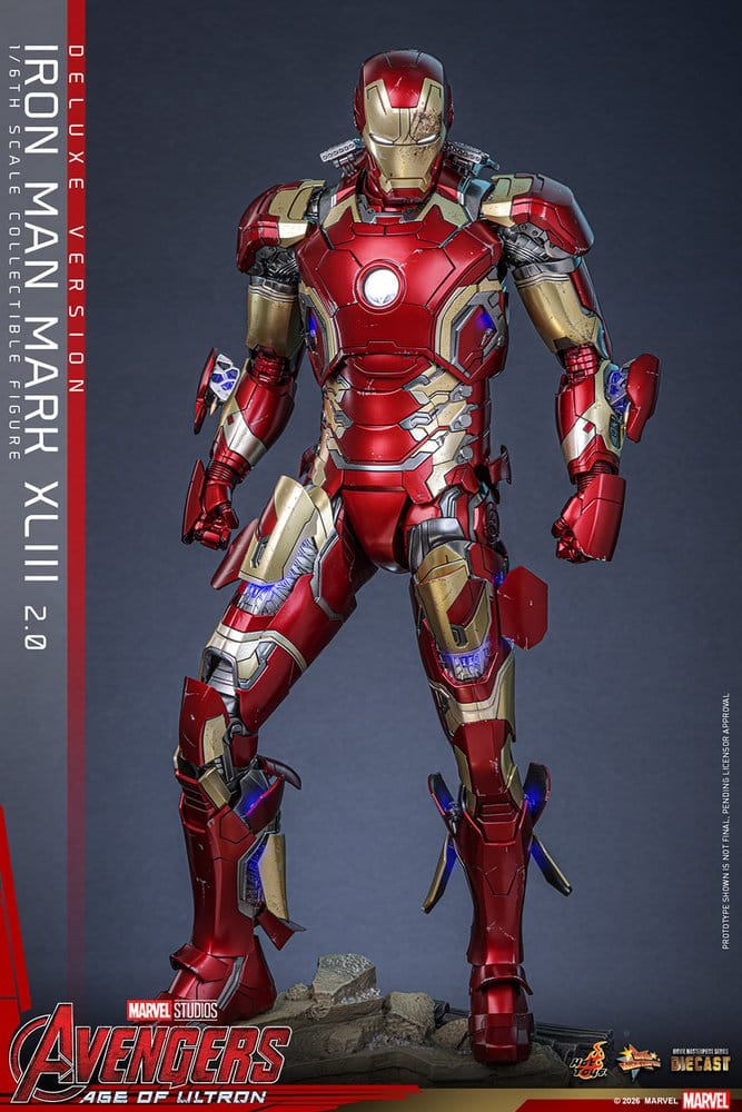 Vengadores: La era de Ultrón Figura Movie Masterpiece Diecast 1/6 Iron Man Mark XLIII (2.0) (Deluxe Version) 32 cm