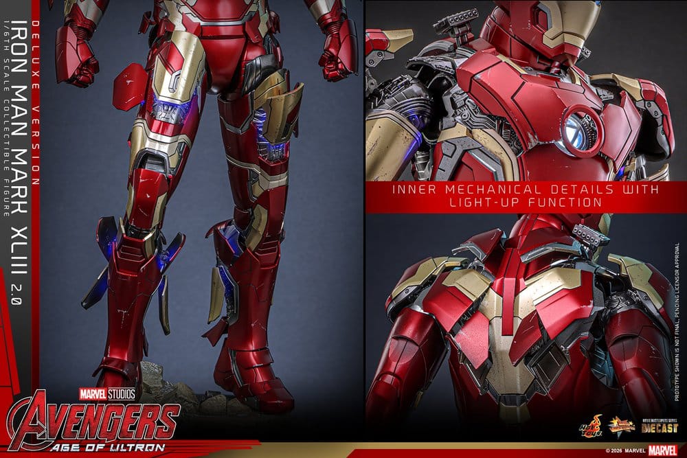 Vengadores: La era de Ultrón Figura Movie Masterpiece Diecast 1/6 Iron Man Mark XLIII (2.0) (Deluxe Version) 32 cm