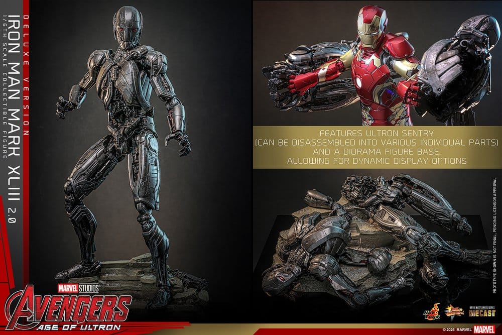 Vengadores: La era de Ultrón Figura Movie Masterpiece Diecast 1/6 Iron Man Mark XLIII (2.0) (Deluxe Version) 32 cm