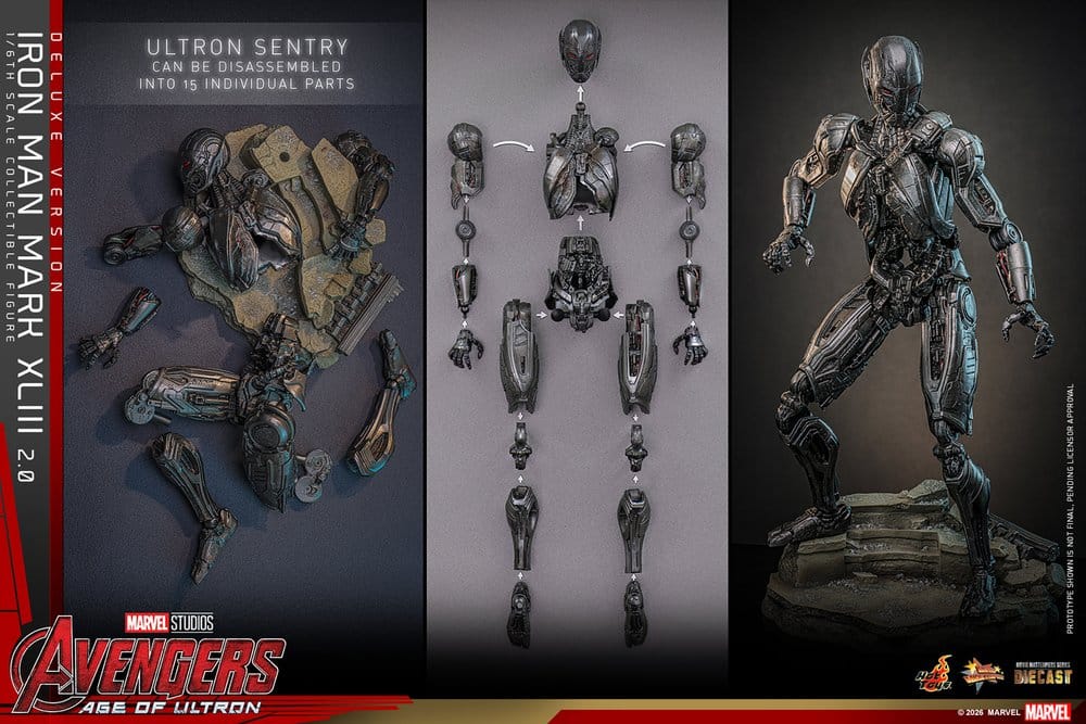 Vengadores: La era de Ultrón Figura Movie Masterpiece Diecast 1/6 Iron Man Mark XLIII (2.0) (Deluxe Version) 32 cm
