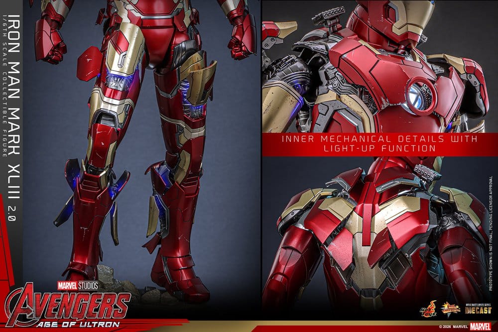 Vengadores: La era de Ultrón Figura Movie Masterpiece Diecast 1/6 Iron Man Mark XLIII (2.0) 32 cm