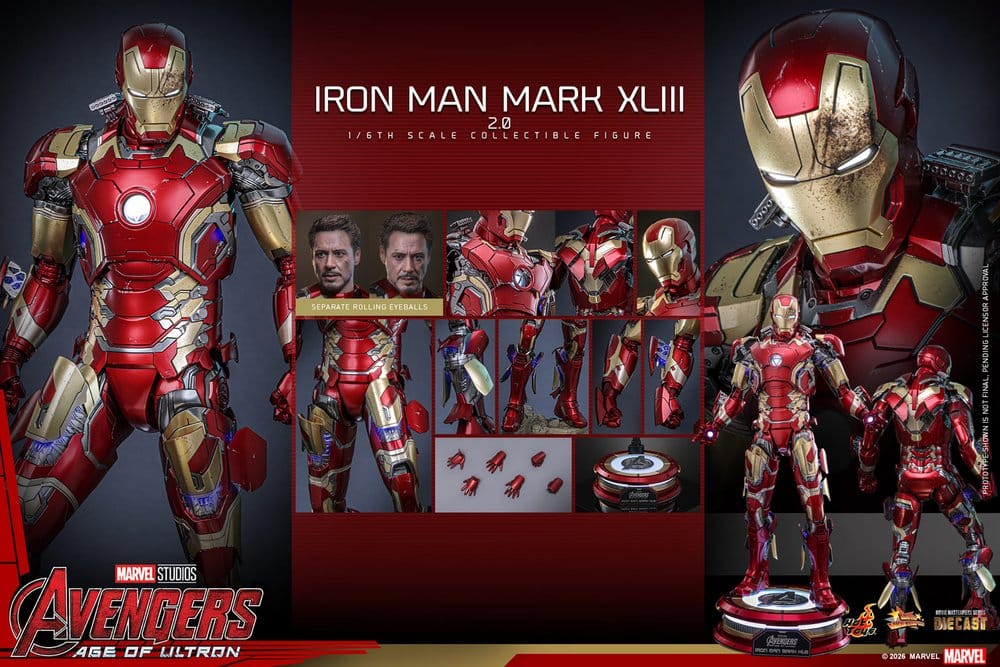 Vengadores: La era de Ultrón Figura Movie Masterpiece Diecast 1/6 Iron Man Mark XLIII (2.0) 32 cm