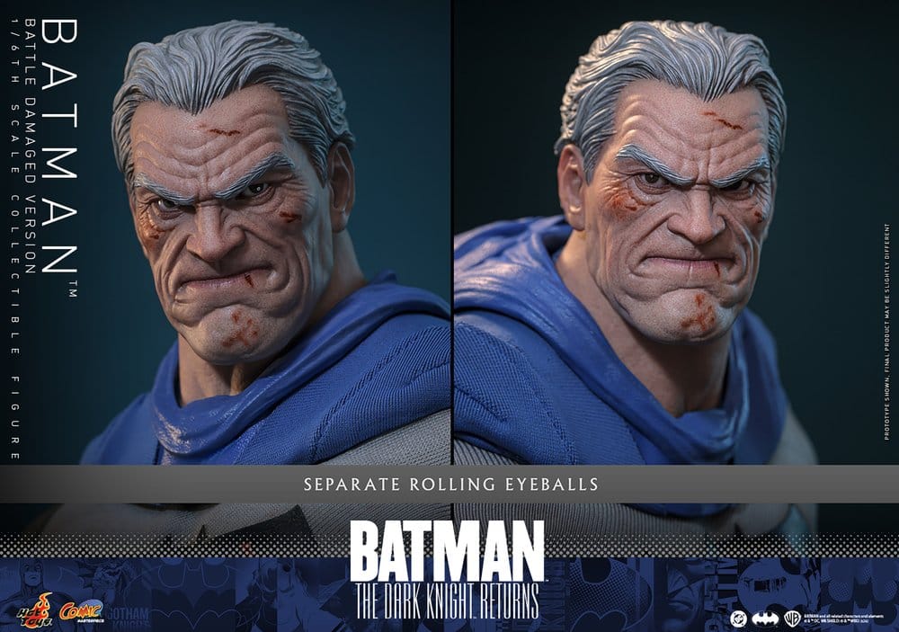 Batman: The Dark Knight Returns Figura Comic Masterpiece 1/6 Batman (Battle Damaged Version) 32 cm