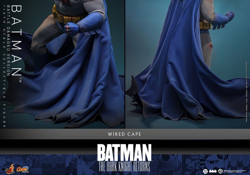 Batman: The Dark Knight Returns Figura Comic Masterpiece 1/6 Batman (Battle Damaged Version) 32 cm