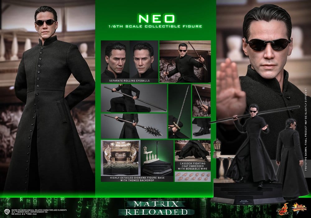 Matrix Movie Masterpiece Figura 1/6 Neo 31 cm
