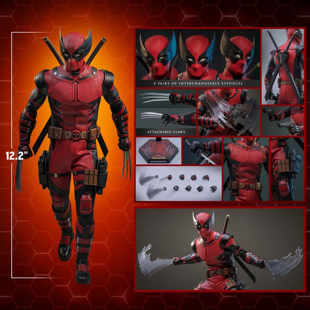 Deadpool & Wolverine Movie Masterpiece Figura 1/6 Wolverinepool Hot Toys Exclusive 31 cm