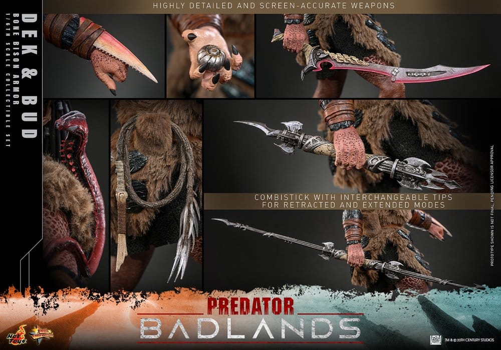 Predator: Badlands Movie Masterpiece Pack de 2 Figuras 1/6 Dek (Bone Bison Armor) and Bud 31 cm