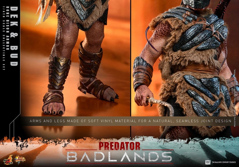 Predator: Badlands Movie Masterpiece Pack de 2 Figuras 1/6 Dek (Bone Bison Armor) and Bud 31 cm