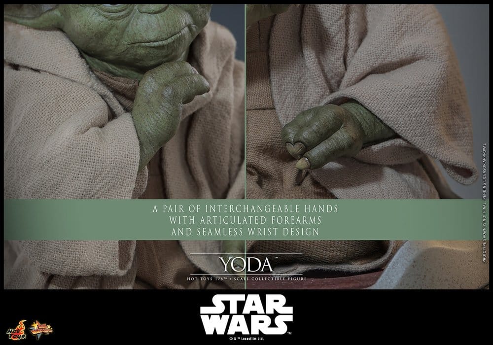 Star Wars: La Venganza de los Sith Movie Masterpiece Figura 1/6 Yoda 14 cm