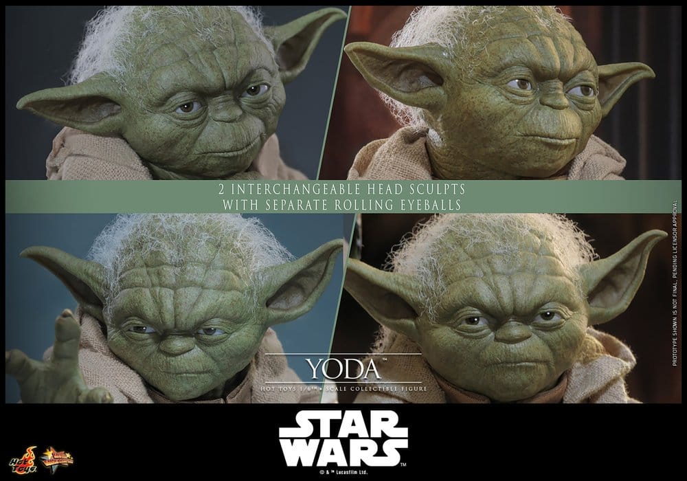 Star Wars: La Venganza de los Sith Movie Masterpiece Figura 1/6 Yoda 14 cm
