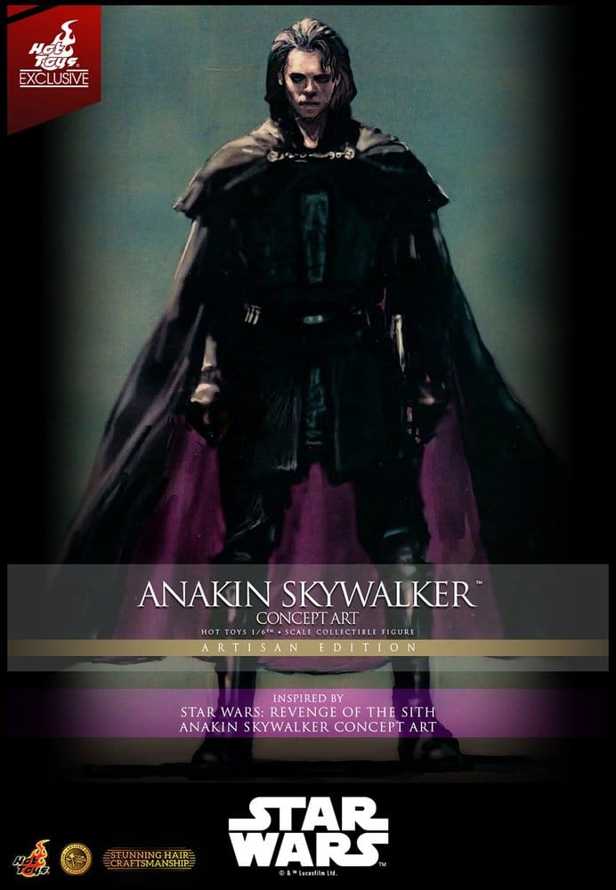 Star Wars Episodio III: La Venganza de los Sith Movie Masterpiece Figura 1/6 Anakin Skywalker (Concept Art Version) (Artisan Edition) Hot Toys Exclusive 31 cm