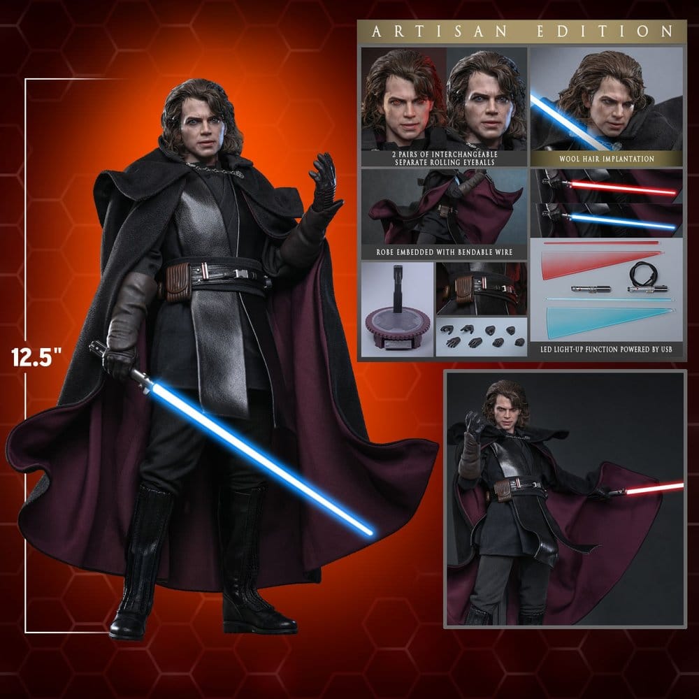 Star Wars Episodio III: La Venganza de los Sith Movie Masterpiece Figura 1/6 Anakin Skywalker (Concept Art Version) (Artisan Edition) Hot Toys Exclusive 31 cm