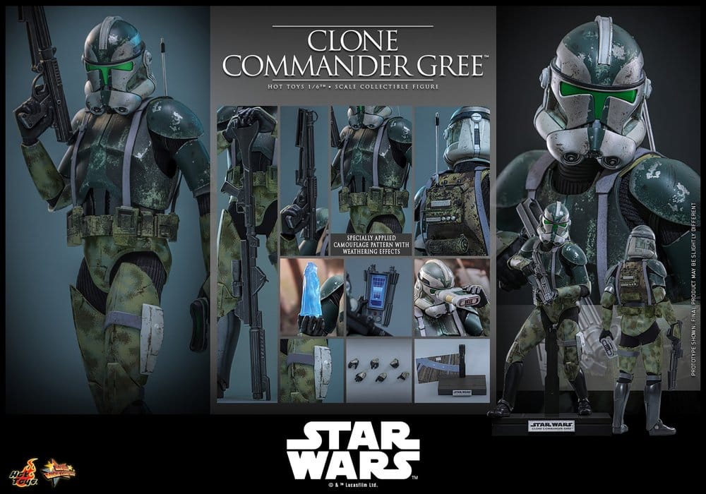 Star Wars Movie Masterpiece Figura 1/6 Clone Commander Gree 30 cm