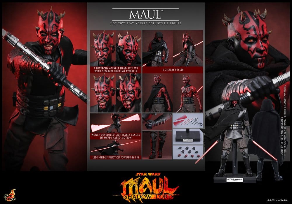 Star Wars: Maul – Señor de las sombras Television Masterpiece Figura 1/6 Maul 29 cm