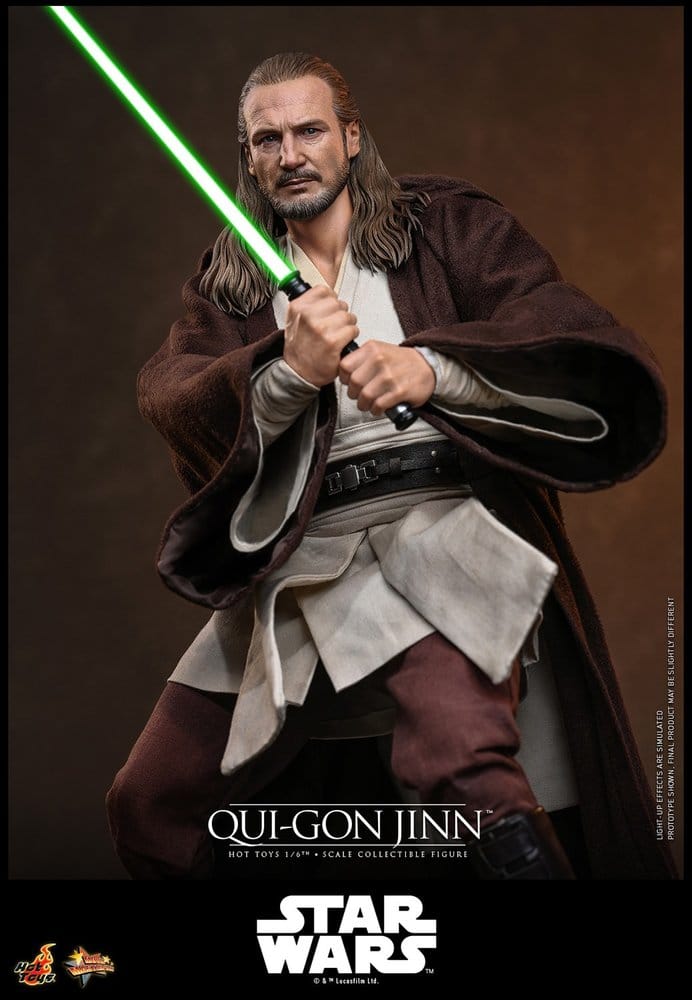 Star Wars: La Amenaza Fantasma Movie Masterpiece Figura 1/6 Qui-Gon Jinn (Artisan Edition) Hot Toys Exclusive 32 cm