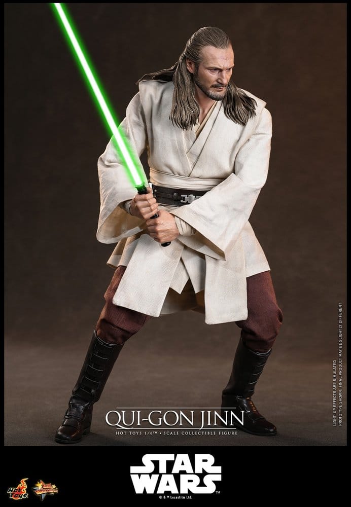 Star Wars: La Amenaza Fantasma Movie Masterpiece Figura 1/6 Qui-Gon Jinn (Artisan Edition) Hot Toys Exclusive 32 cm
