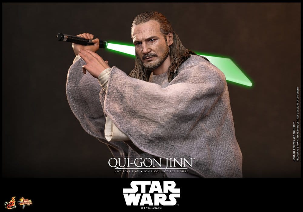 Star Wars: La Amenaza Fantasma Movie Masterpiece Figura 1/6 Qui-Gon Jinn (Artisan Edition) Hot Toys Exclusive 32 cm