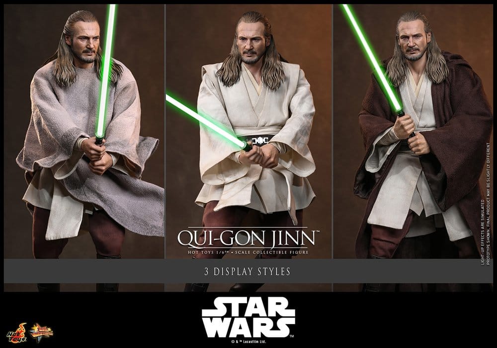 Star Wars: La Amenaza Fantasma Movie Masterpiece Figura 1/6 Qui-Gon Jinn (Artisan Edition) Hot Toys Exclusive 32 cm