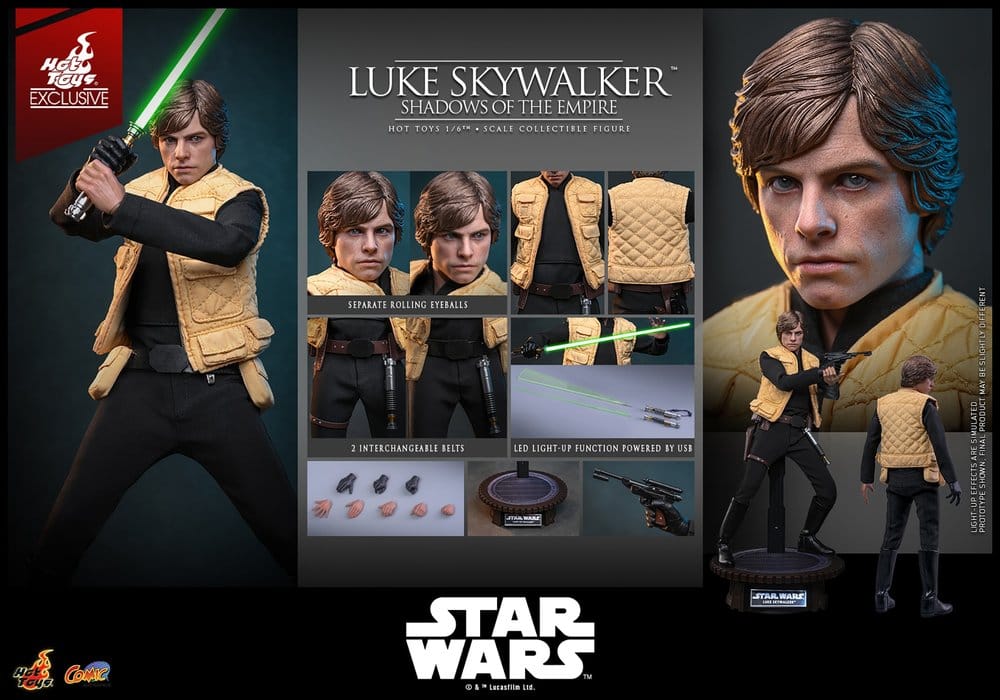 Star Wars Comic Masterpiece Figura 1/6 Luke Skywalker (Shadows Of The Empire) (Hot Toys Exclusive) 28 cm