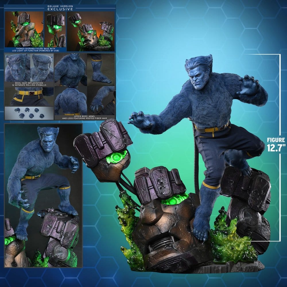 Marvel X-Men Movie Masterpiece Figura 1/6 Beast (Deluxe Version) 33 cm