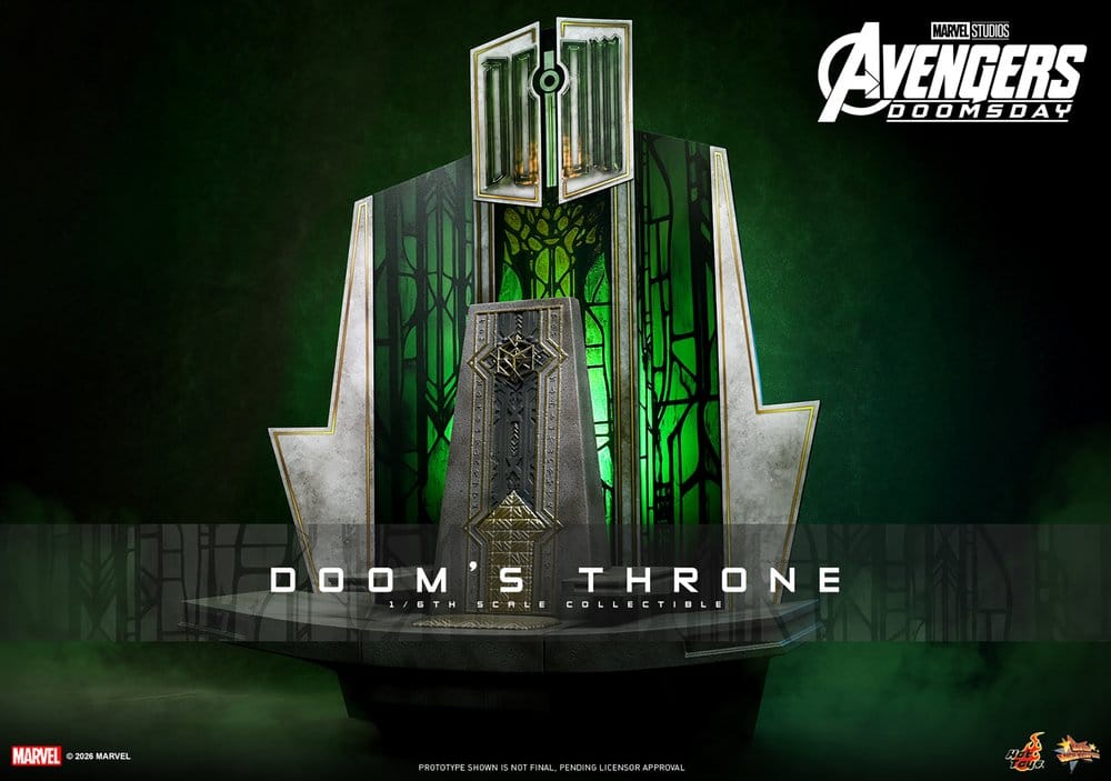 Avengers: Doomsday Movie Masterpiece Acessório para Figuras 1/6 Trono de Doom 33 cm