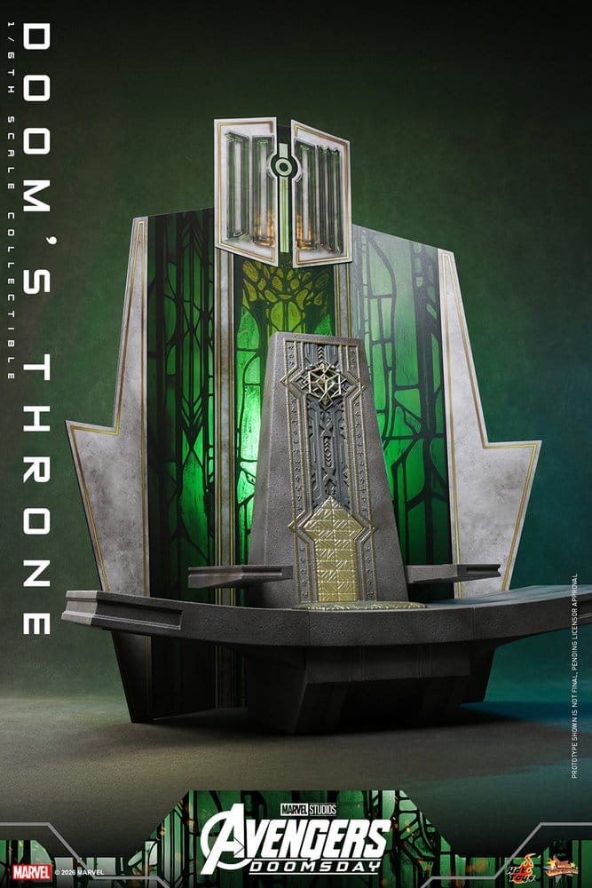 Avengers: Doomsday Movie Masterpiece Acessório para Figuras 1/6 Trono de Doom 33 cm