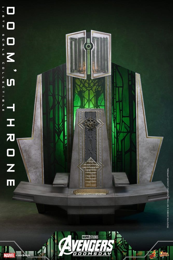 Avengers: Doomsday Movie Masterpiece Acessório para Figuras 1/6 Trono de Doom 33 cm