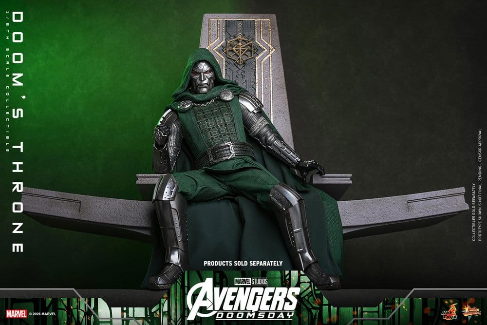 Avengers: Doomsday Movie Masterpiece Acessório para Figuras 1/6 Trono de Doom 33 cm