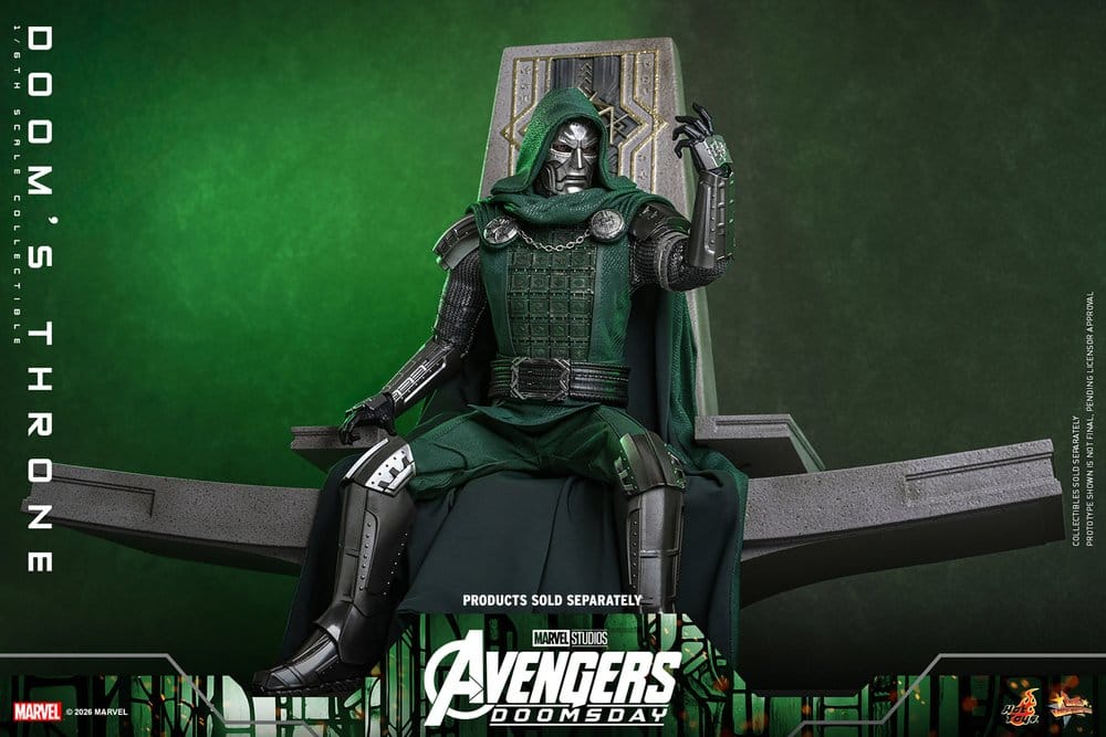 Avengers: Doomsday Movie Masterpiece Acessório para Figuras 1/6 Trono de Doom 33 cm