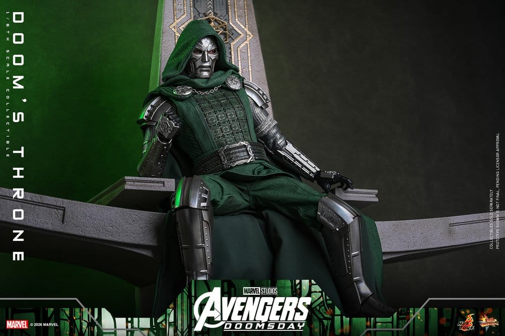 Avengers: Doomsday Movie Masterpiece Acessório para Figuras 1/6 Trono de Doom 33 cm