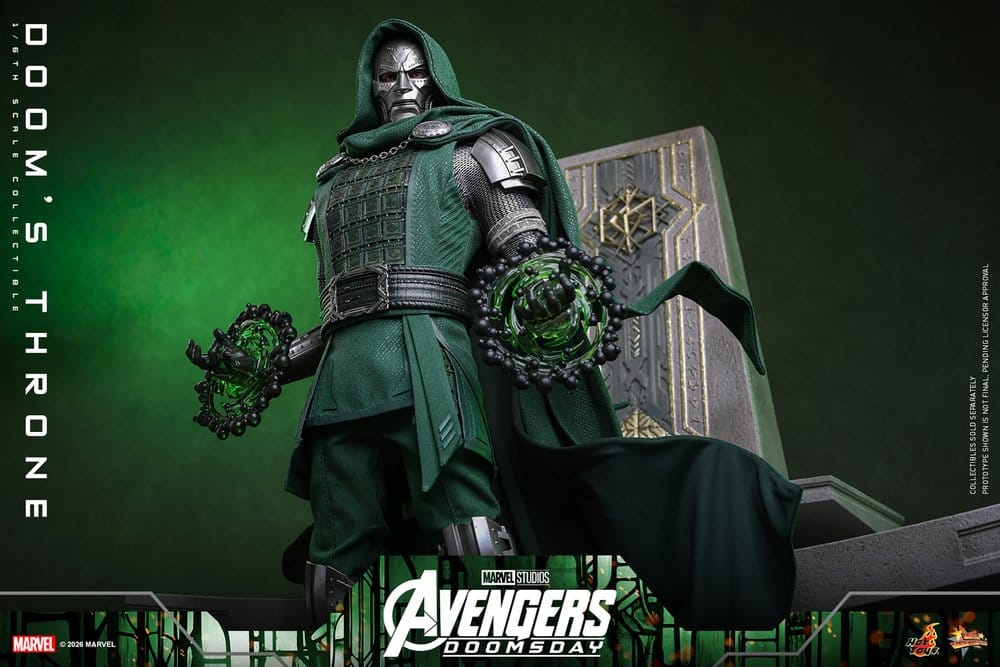 Avengers: Doomsday Movie Masterpiece Acessório para Figuras 1/6 Trono de Doom 33 cm