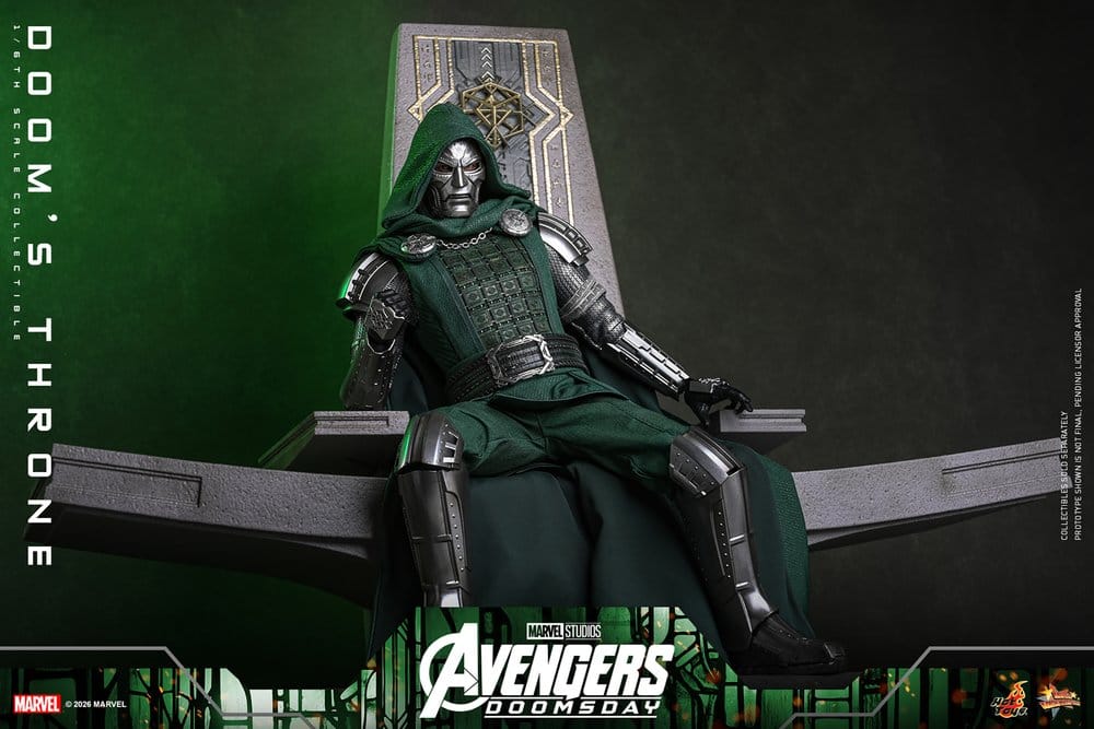 Avengers: Doomsday Movie Masterpiece Acessório para Figuras 1/6 Trono de Doom 33 cm