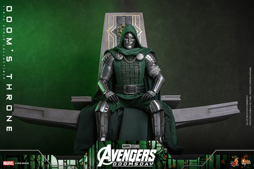 Avengers: Doomsday Movie Masterpiece Acessório para Figuras 1/6 Trono de Doom 33 cm