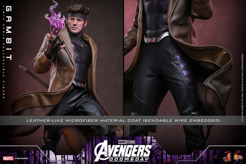 Vingadores: Filme Doomsday Obra-prima Figura 1/6 Gambit 31 cm