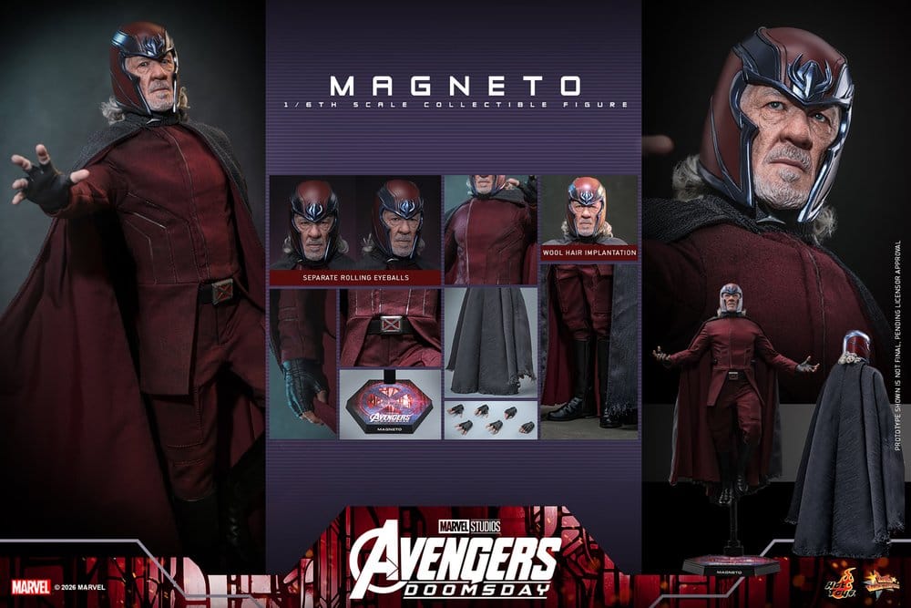 Vingadores: Doomsday Filme Masterpiece Figura 1/6 Magneto 30 cm