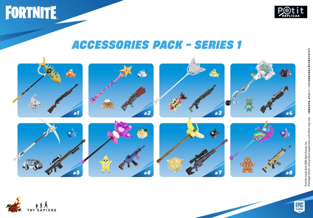 Fortnite Petit Replicas Paquete de Accesorios Serie 1 Surtido (8)