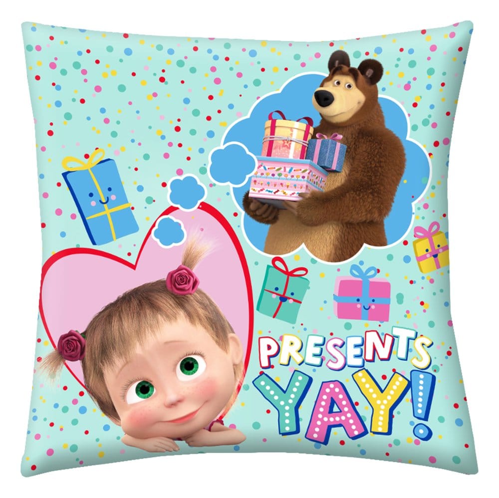 Masha and the Bear Almohada Presents Yay! 40 x 40 cm Frikytopia