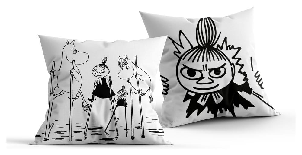 Moomin Almohada black & white 40 x 40 cm