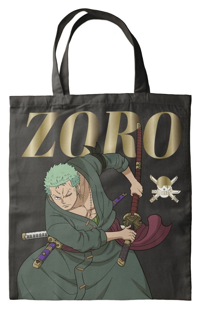 One Piece Bolsa de Tela Zoro Verde Oscuro 40 x 35 cm Frikytopia