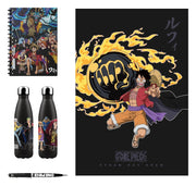 One Piece Botella de Aluminio, Cuaderno, Manta, Bolígrafo Set de Regalo