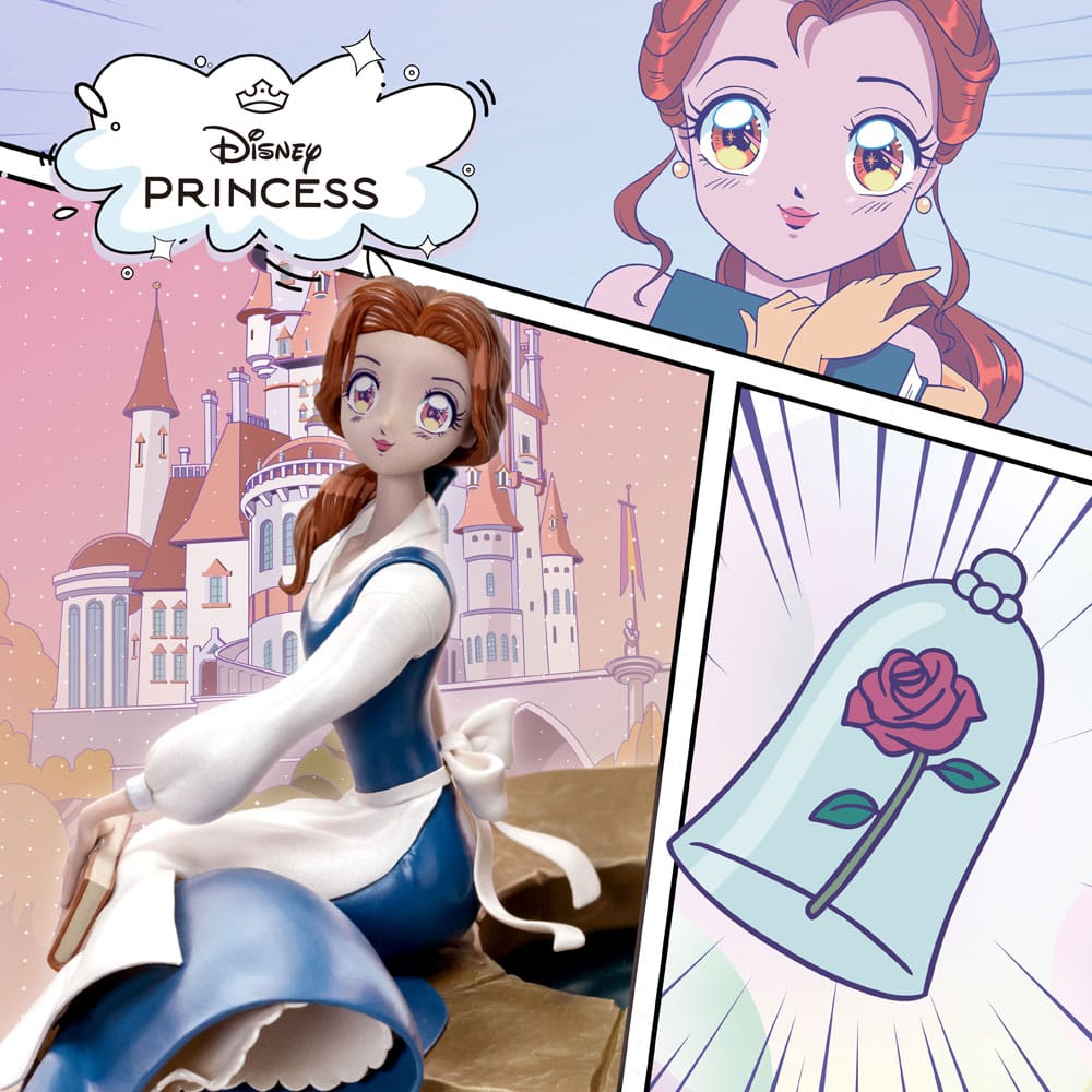Disney Estatua Anime Princess Scale Belle 15 cm