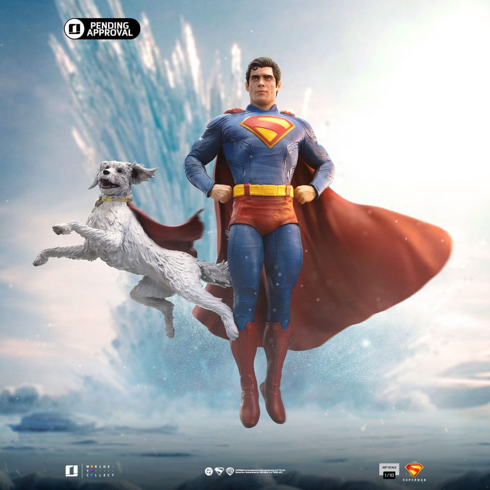 Superman Legacy Estátua 1/10 Art Scale Superman & Krypto 32 cm