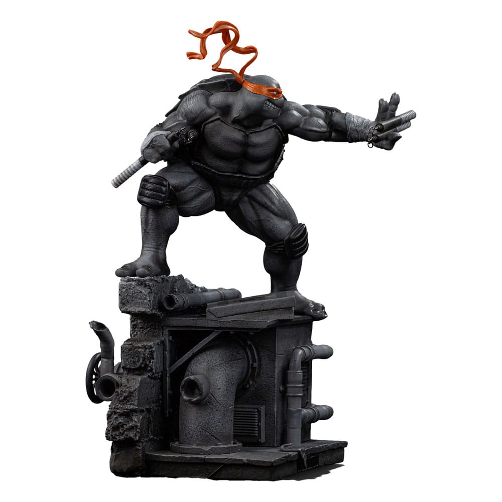 Tortugas Ninja Estatua 1/10 Art Scale Michelangelo Black and White Variant 26 cm heo exclusive Frikytopia