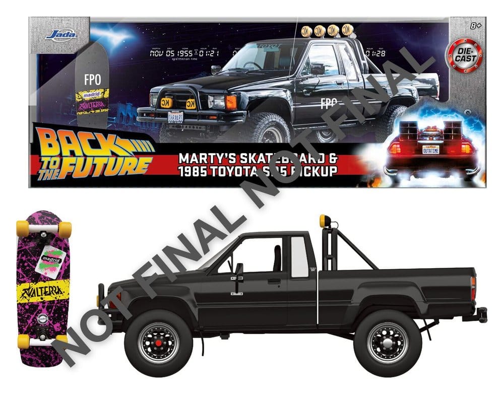 Regreso al futuro Diecast Vehículo 1:24 Marty's Skateboard 1985 Toyota Frikytopia