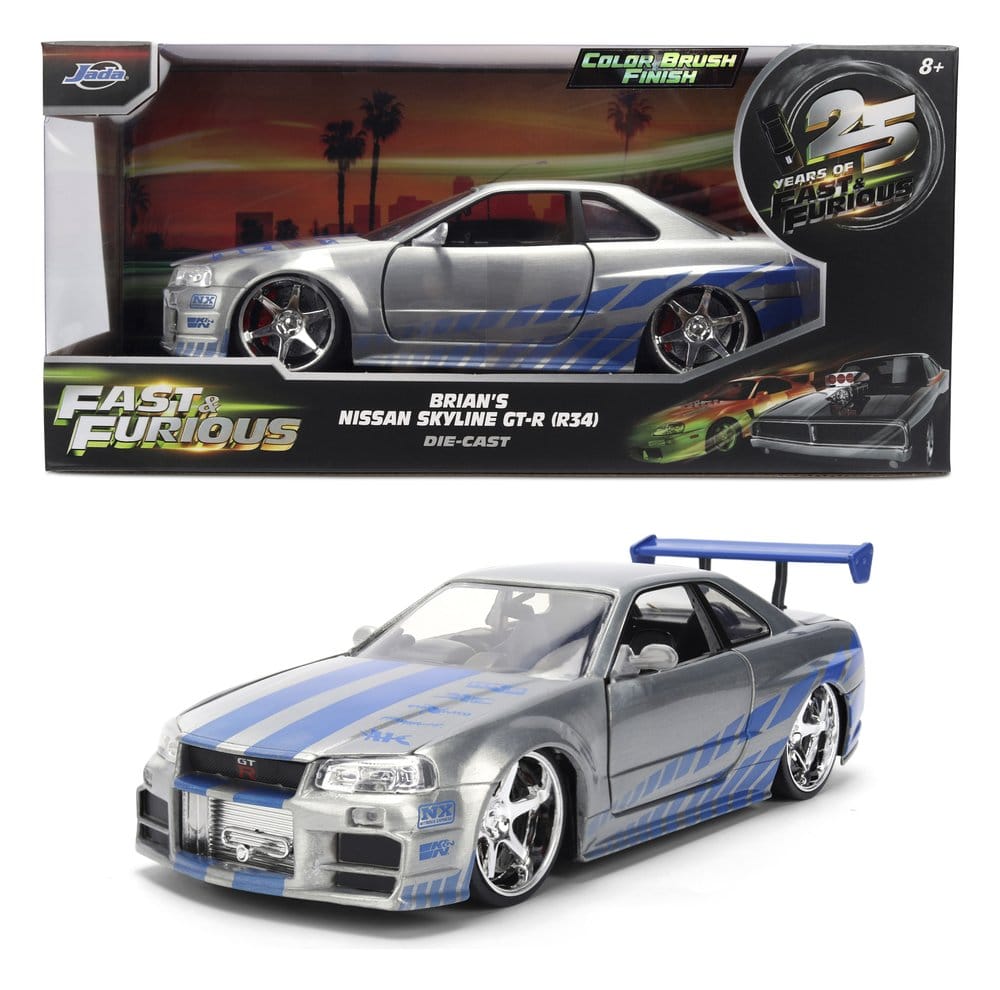 A Todo Gas Diecast Vehículo 1:24 Anniversary Nissan Skyline 19 cm
