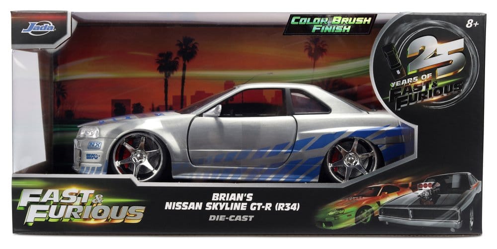 A Todo Gas Diecast Vehículo 1:24 Anniversary Nissan Skyline 19 cm